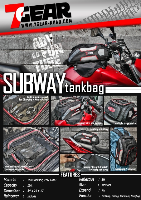 Subway Tankbag/Seatbag 7Gear
